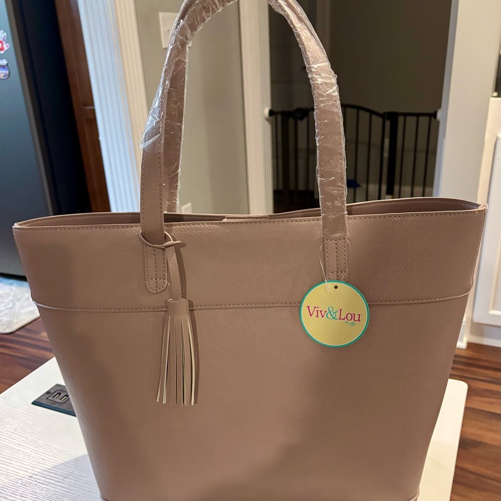 Viv & Lou Women's Elegant Mauve Tote Bag